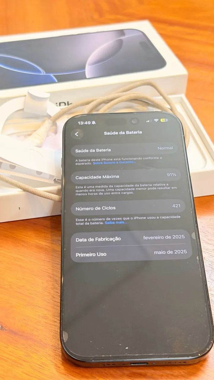 Iphone 16 pro - titânio - preto128 Gb  - Foto 3