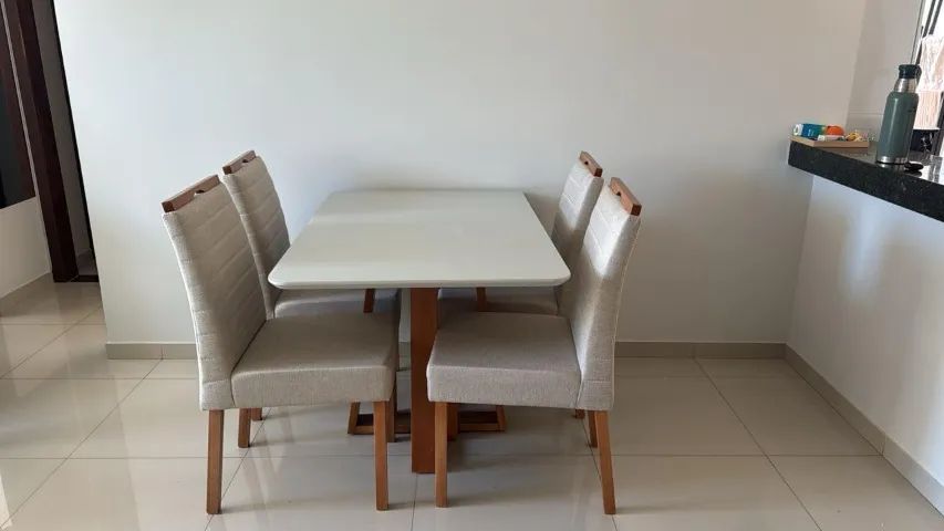 Mesa para jantar com 4 cadeiras retangular - Foto 3