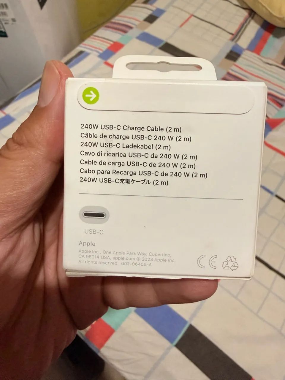 Cabo USB-C Apple 2M Original - Foto 2