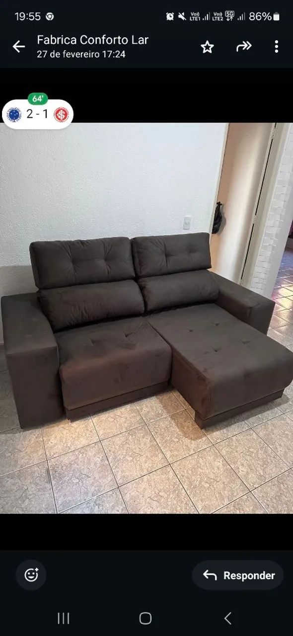 Sofá Retrátil e Reclinavel 2,00 Metros  - Foto 4