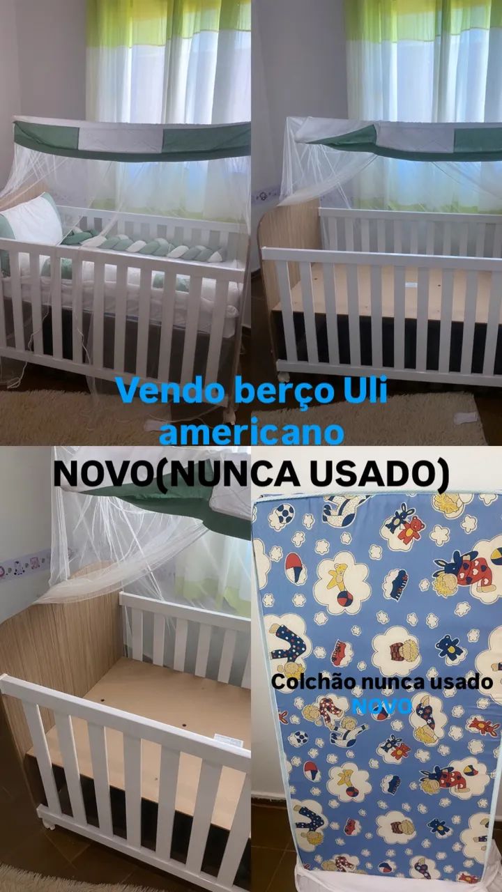 Berço uli americano com colchão novos 