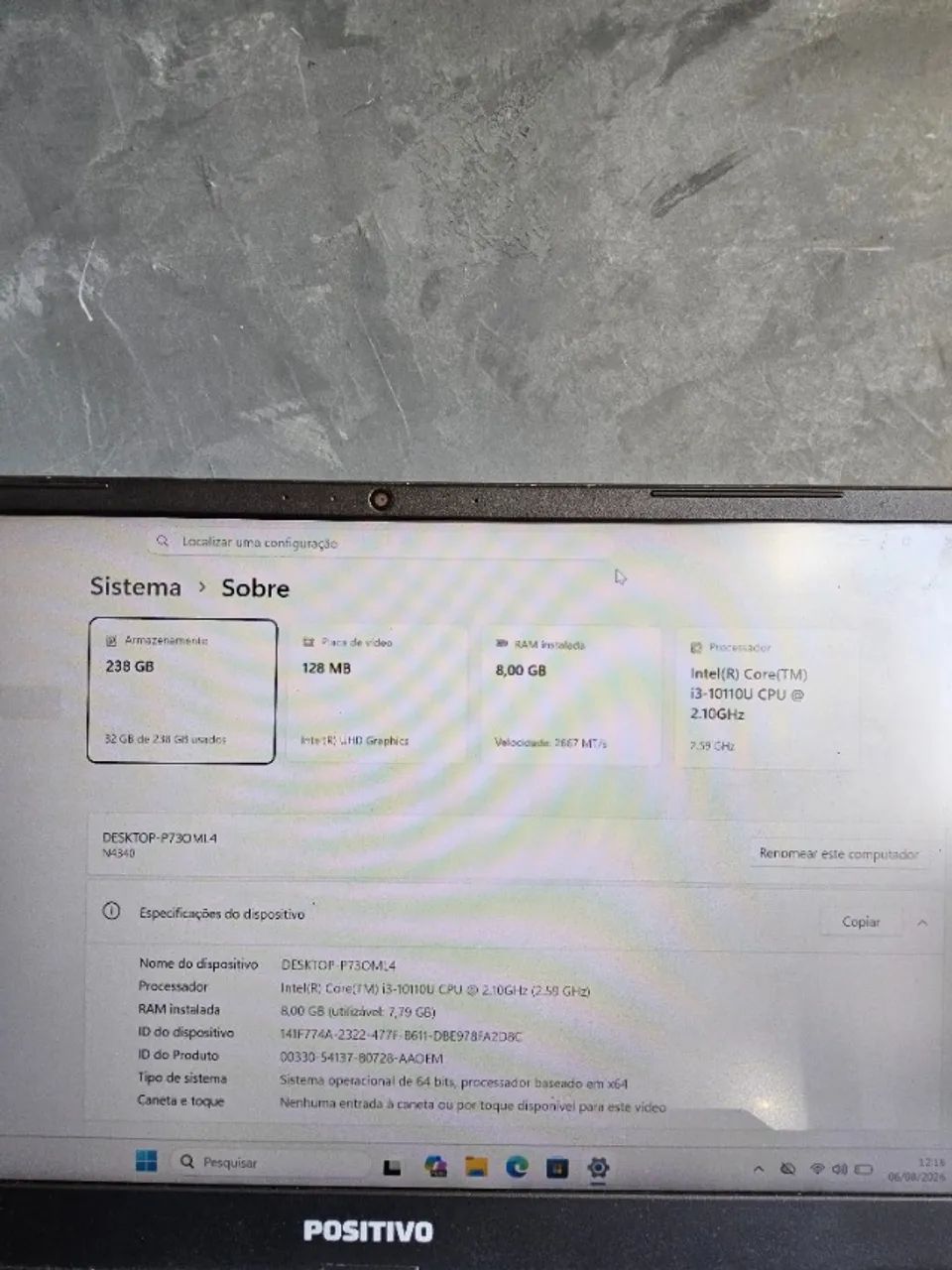NOTEBOOK POSITIVO MASTER | INTEL(R) CORE(TM)  I3 10110U | 256GB SSD | 8GB RAM  | 14"  - Foto 3