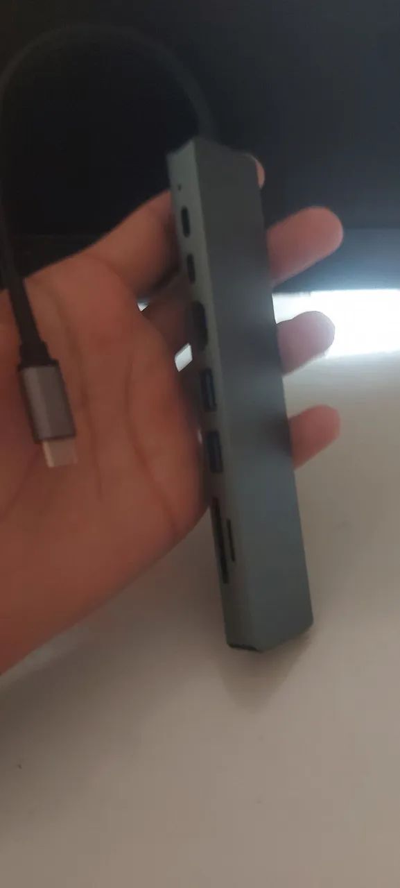Hub USB tipo C 8 in 1 com rj45 e entrada hdmi - Foto 3