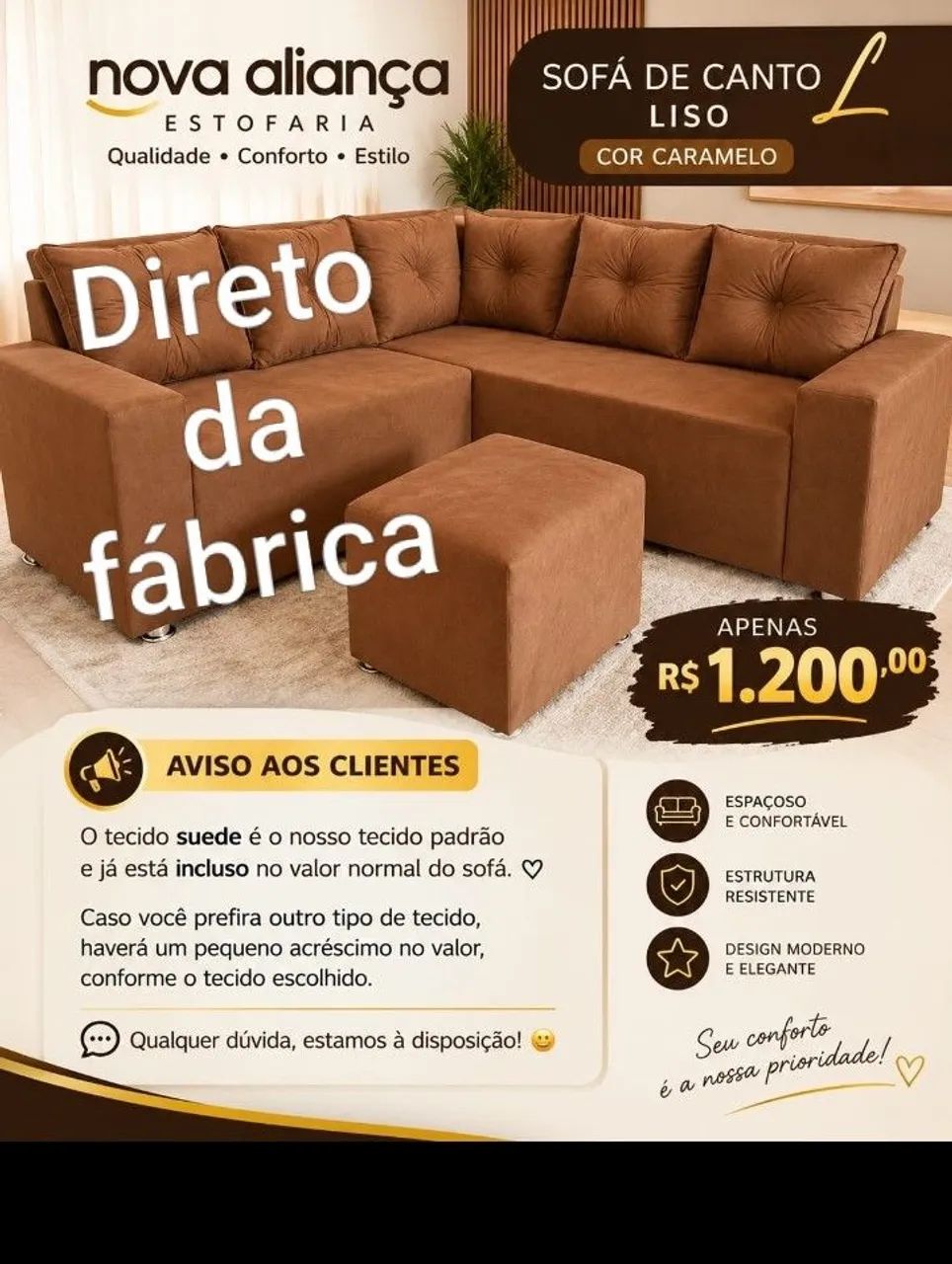 Sofá sofisticado por um excelente valor - Foto 5