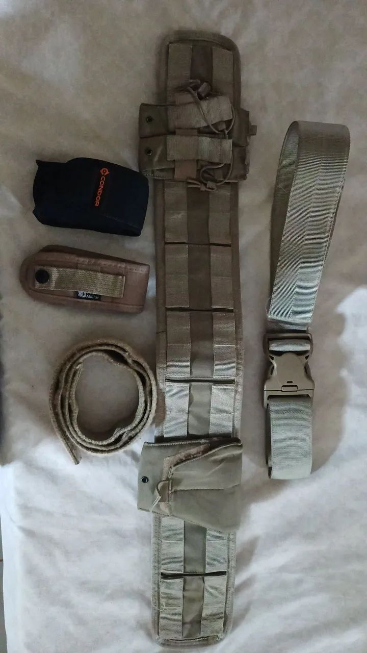 Kit cinto modular com 7 pecas