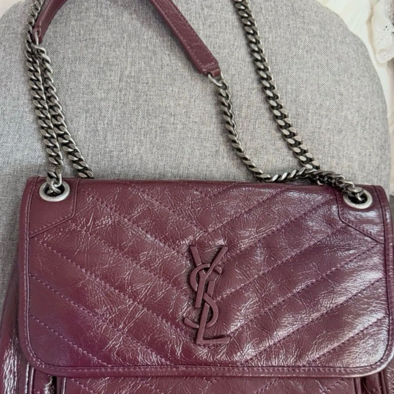 Bolsa couro bezerro bordo  - Foto 2