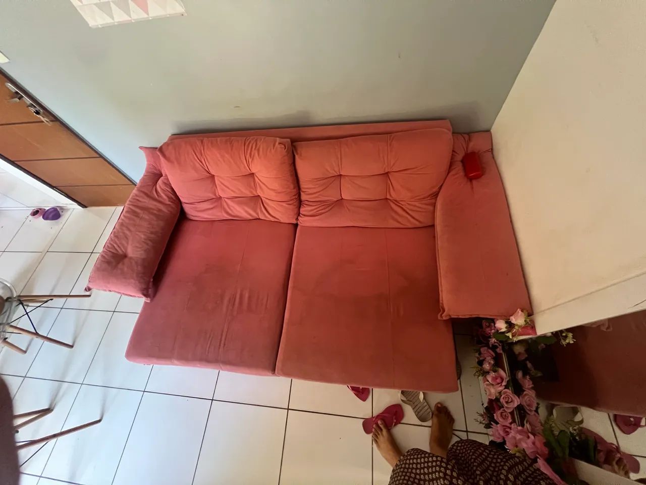 Sofá cama rosa - Foto 3