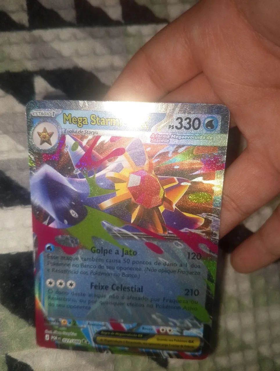 Carta Pokémon Mega Starmie ex 021/088 - Equilíbrio Perfeito - Foto 3