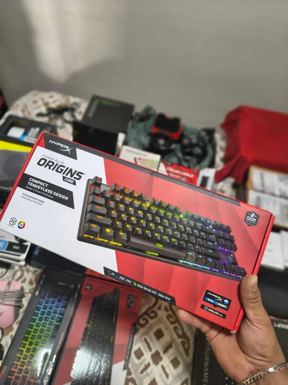 Teclado HyperX na caixa!