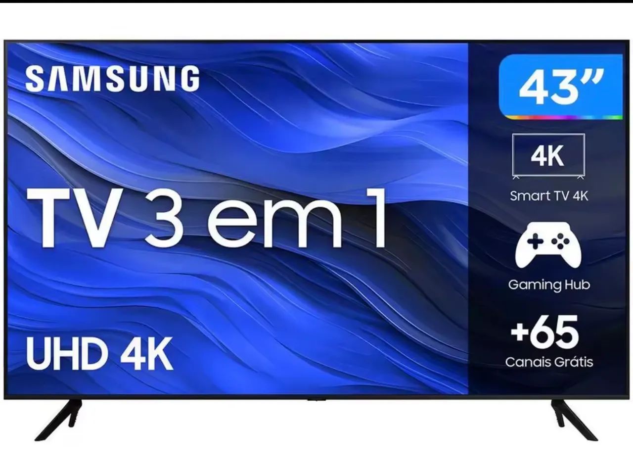 Smart TV Samsung 43? 4K UHD CU7700 - Excelente Estado - Foto 2