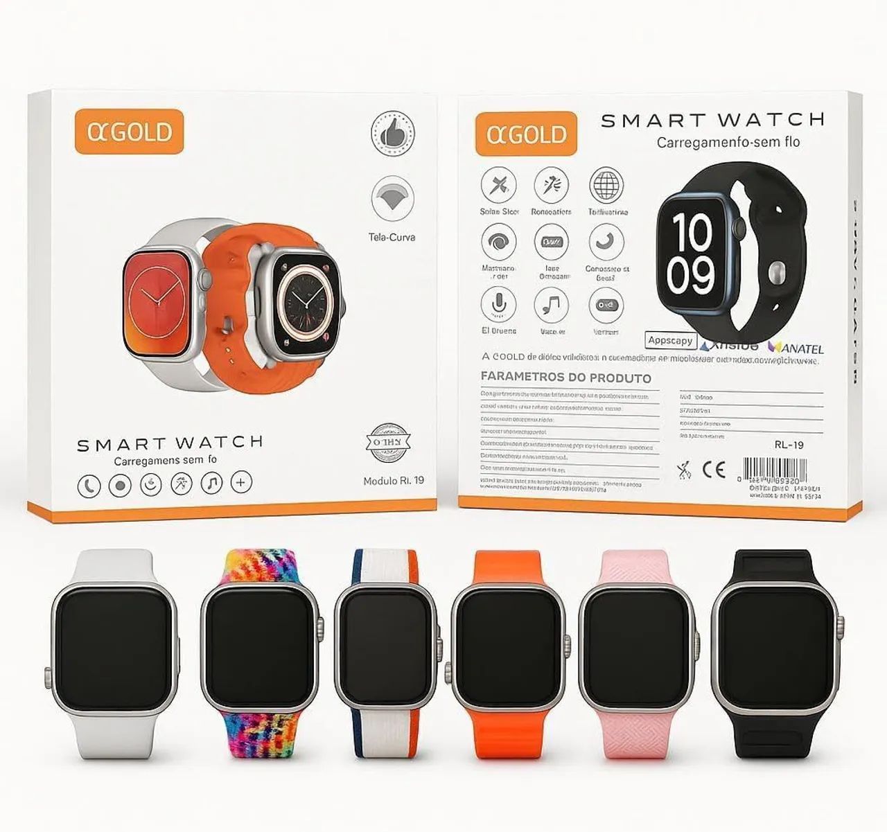 Kit Smartwatch W89 Completo com 2 Relógios + 6 Pulseiras - Foto 2