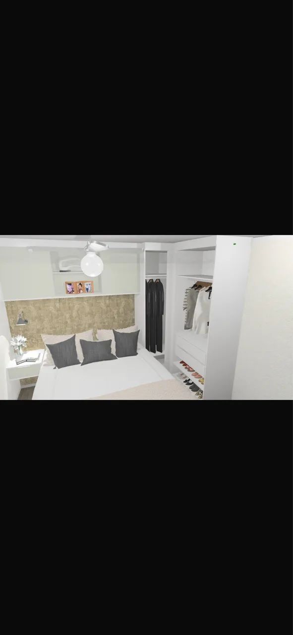 Apartamento mobiliado com planejados cozinha e quarto - Foto 5