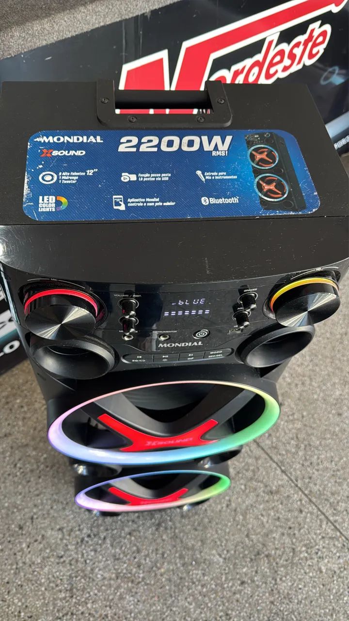 Caixa MONDIAL 2200w semi nova  - Foto 3