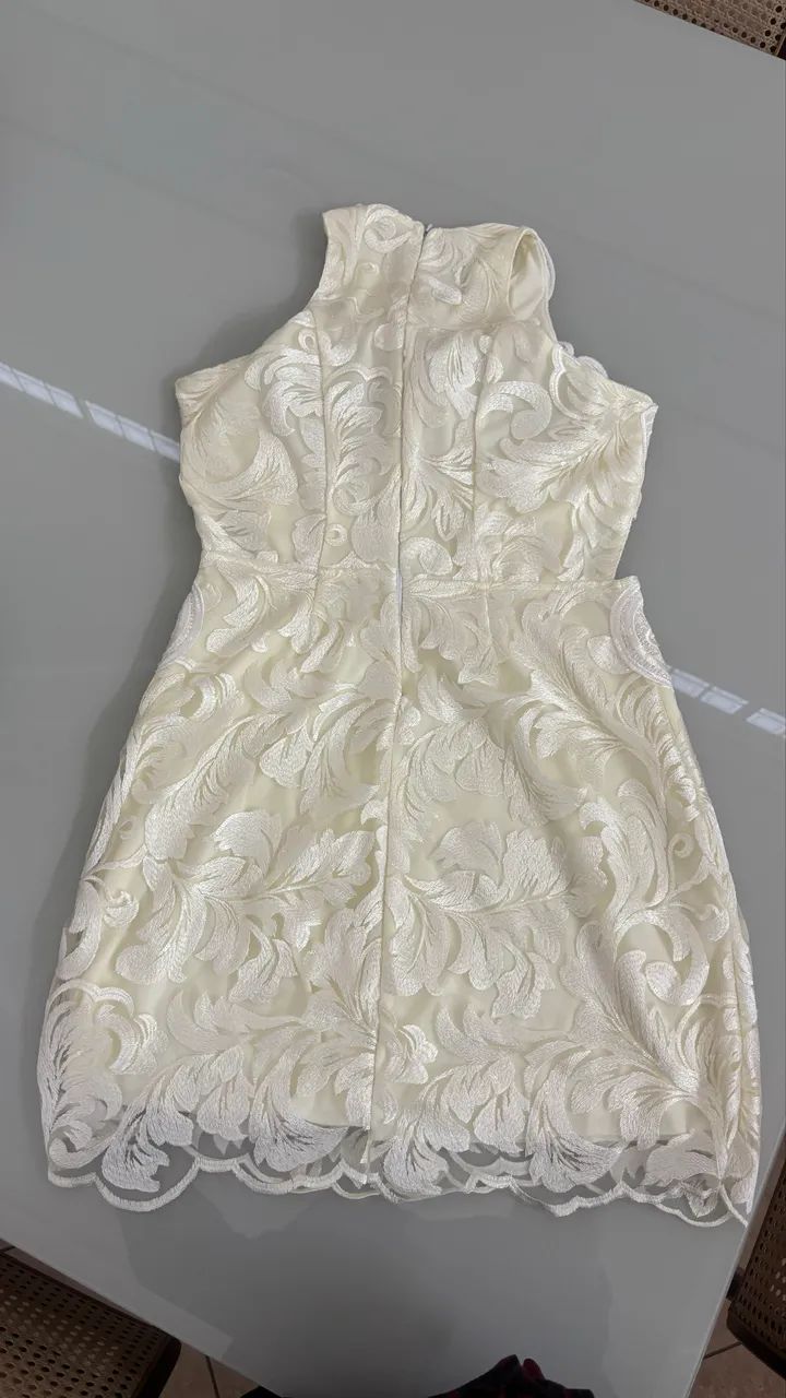 Vestido curto creme para festa  - Foto 2