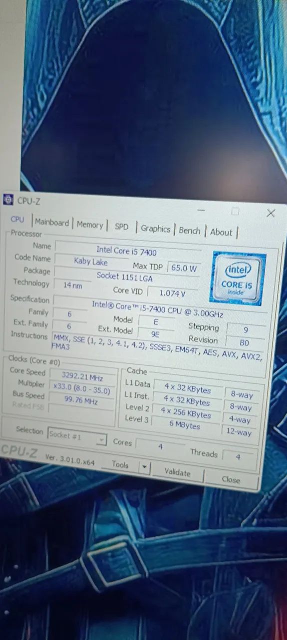 Kit core i5 7400 placa mãe h110 e processador  - Foto 3