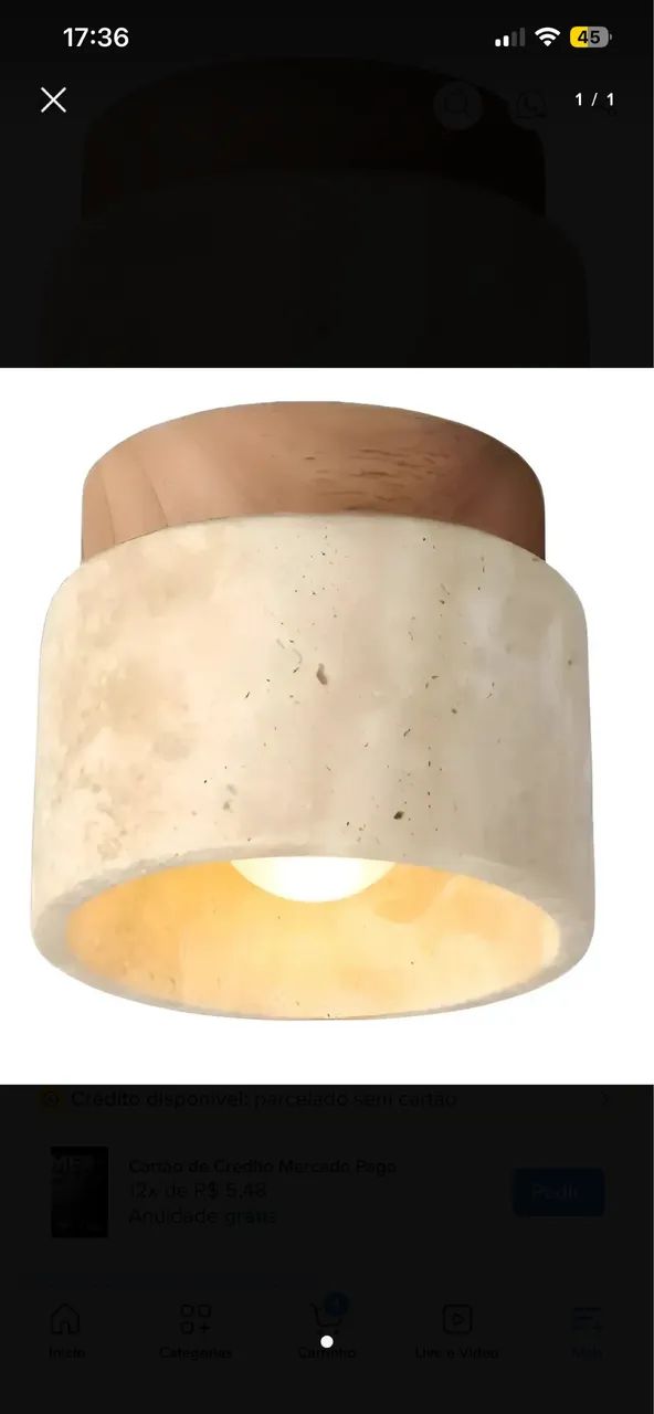 Luminária de Teto - Cerâmica 