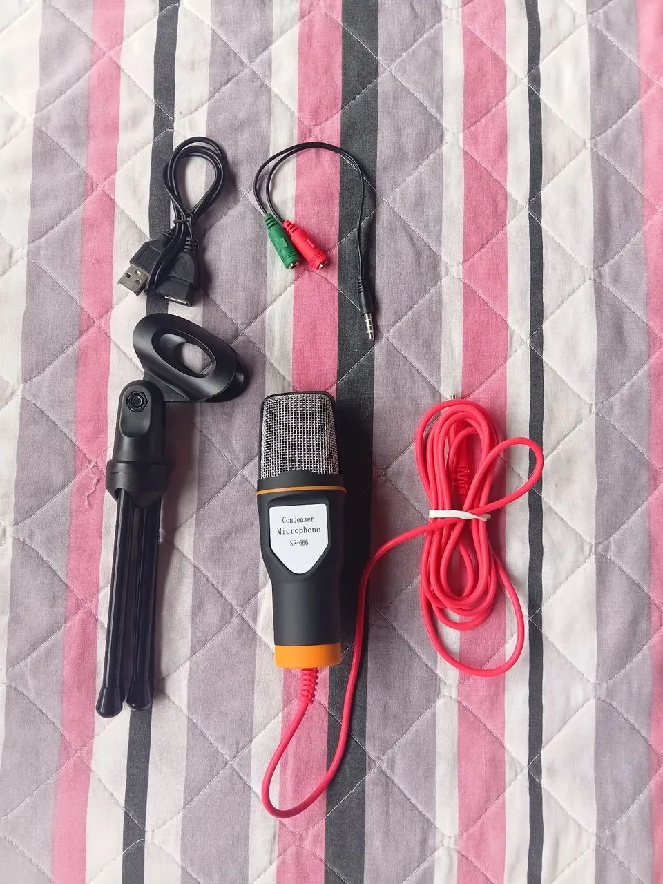 Microfone Condensador sf-666 com tripé - Foto 2