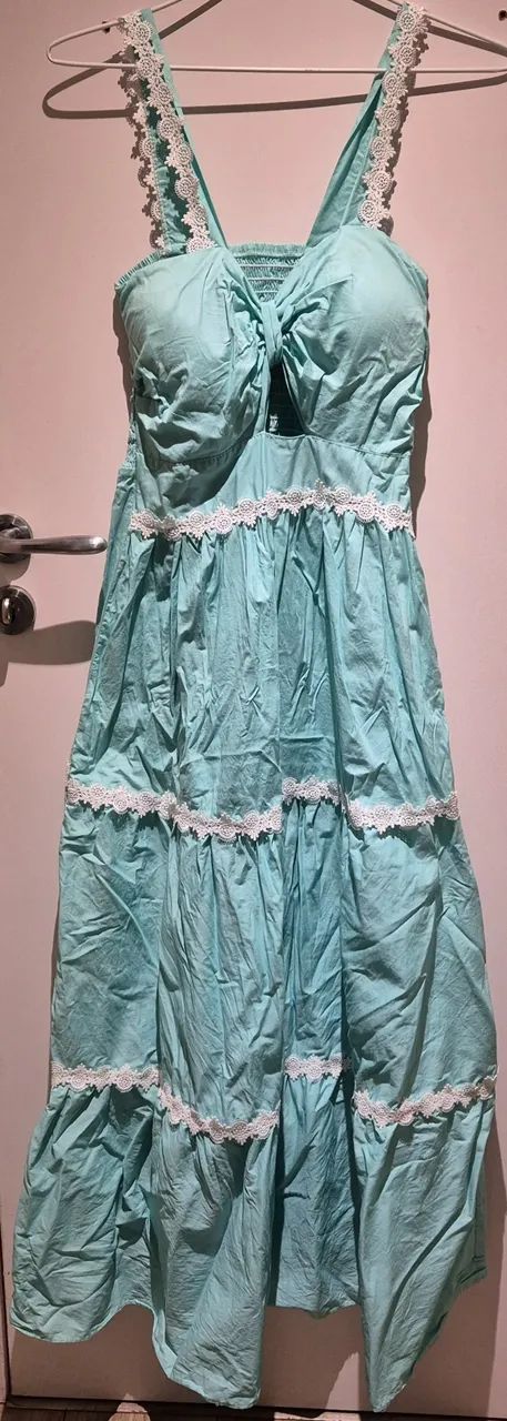 Vestido Longo Azul Turquesa  - Foto 3