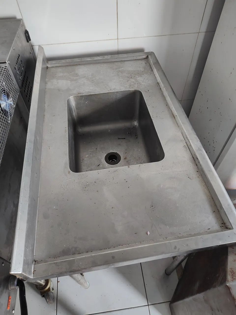 Mesa Bancada pia inox 120cm x 70cm