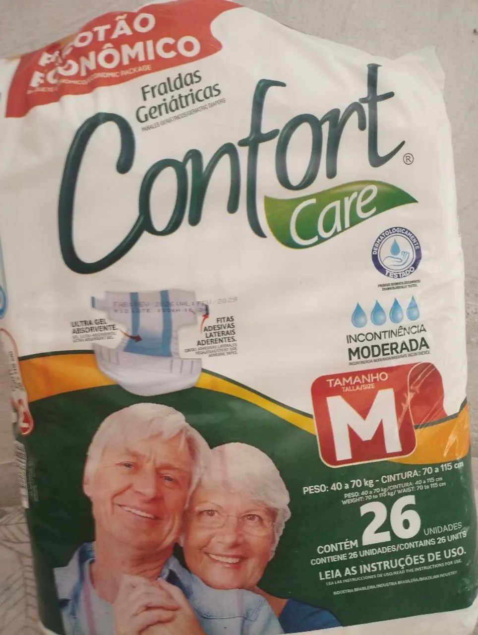 Fraldas Geriátricas Confort Care  TAM M!