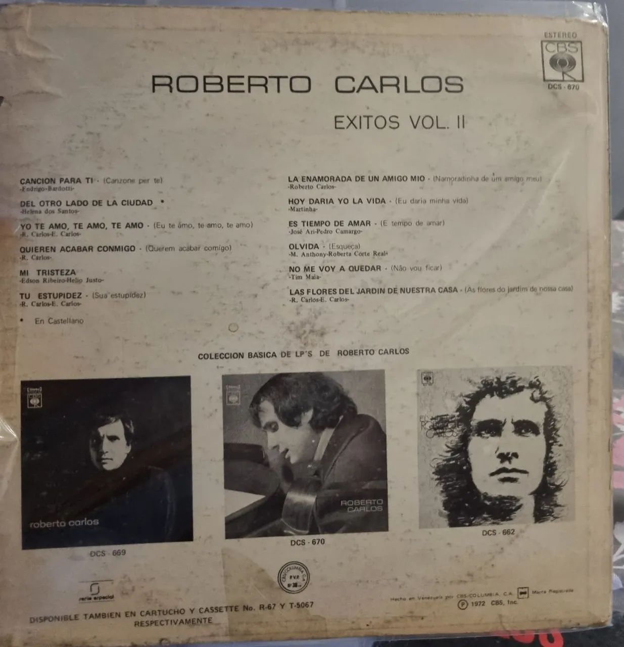 LP Roberto Carlos Êxitos Vol. 2 - Venezuela - Foto 2