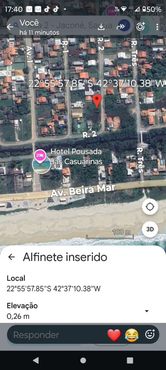 terreno em Jaconé -proximo. praça de esporte