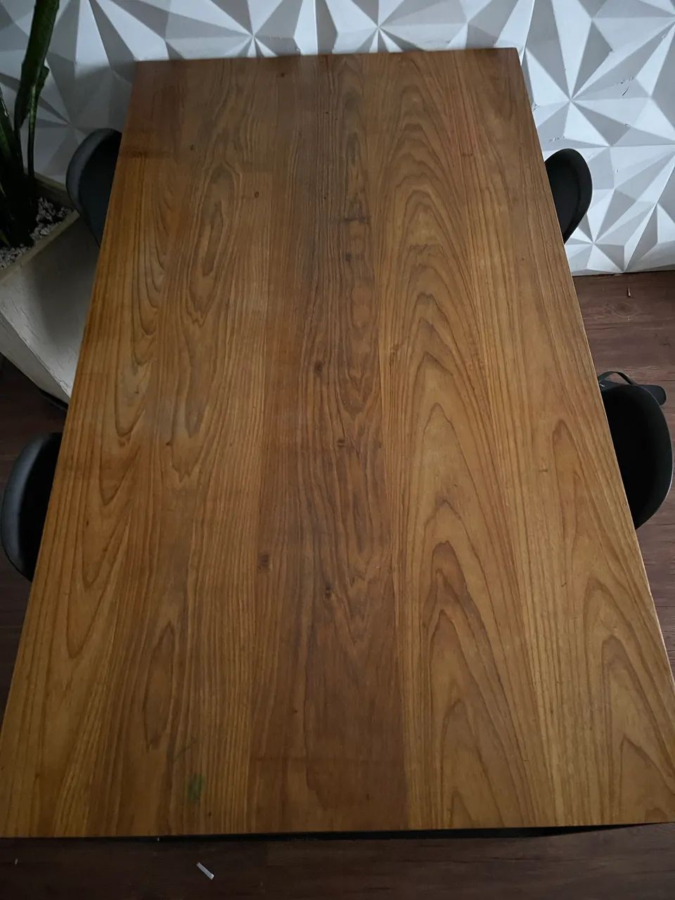 Mesa de madeira maciça com base de metalon  - Foto 3