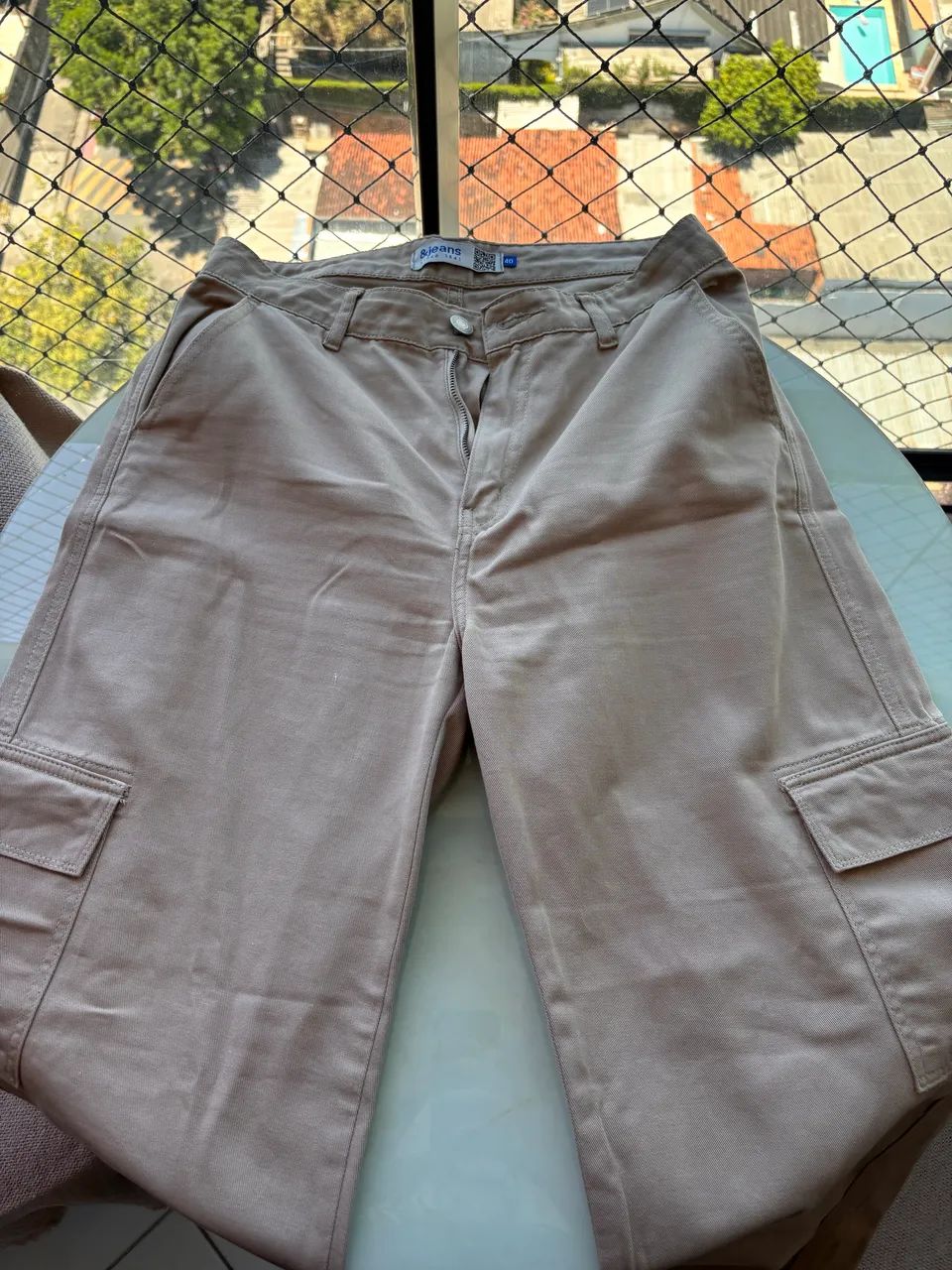 Calça cargo bege - Foto 3