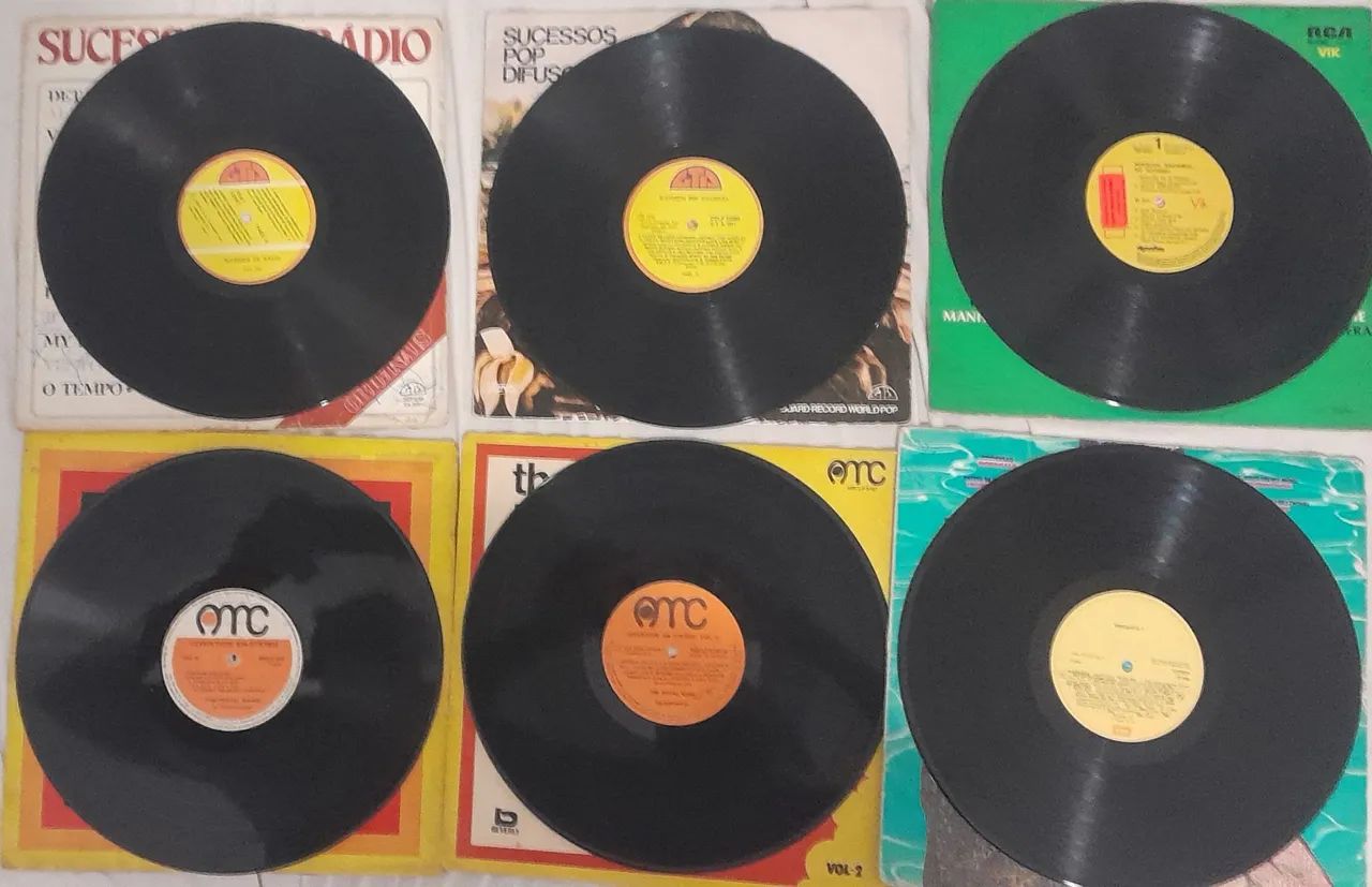 6 Discos Vinil Diversos Sucessos Difusora Rádio Pesquisa Sucesso Juventude em Sterei - Foto 3