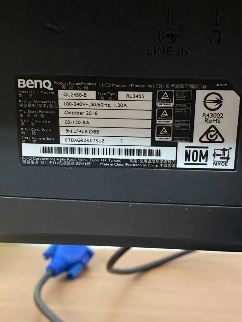 MONITOR 24? BENQ GL2450-B  - Foto 5