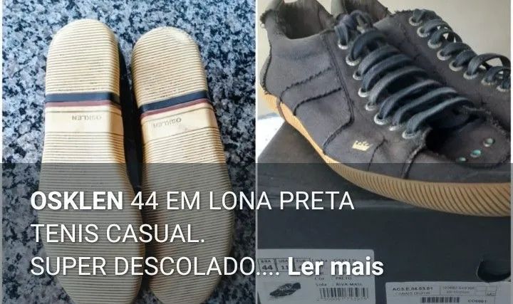 Tênis OSKLEN 44 ,lona preta. - Foto 2