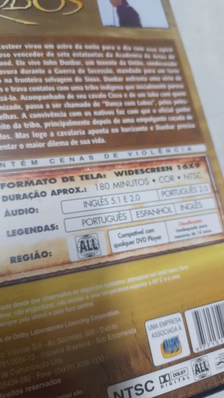DVD Dança Com Lobos - Edição Especial ( 25423 ) - Foto 4