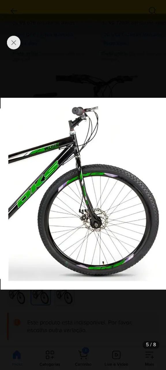 Bicicleta Aro 29 Freio A Disco Aço Cor preto é Verde - Foto 5
