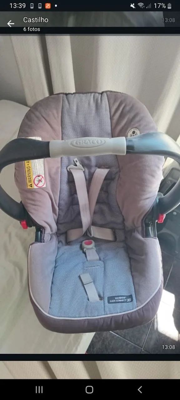 Bebê Conforto Graco com Base Original - Bem Conservado