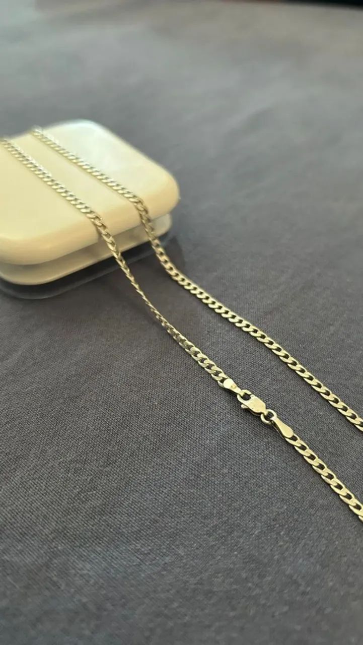 Corrente de Prata Escama De Peixe 3,5MM Por 70Cm - Foto 3