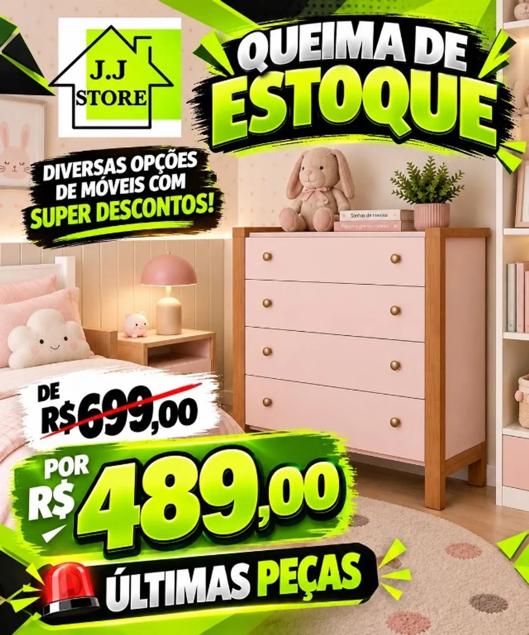 comoda - infantil - compre e receba em 72 horas