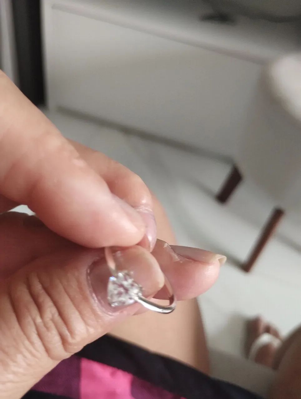 VENDO ANEL EM MOISSANITE MODELO CORAÇÃO  - Foto 3