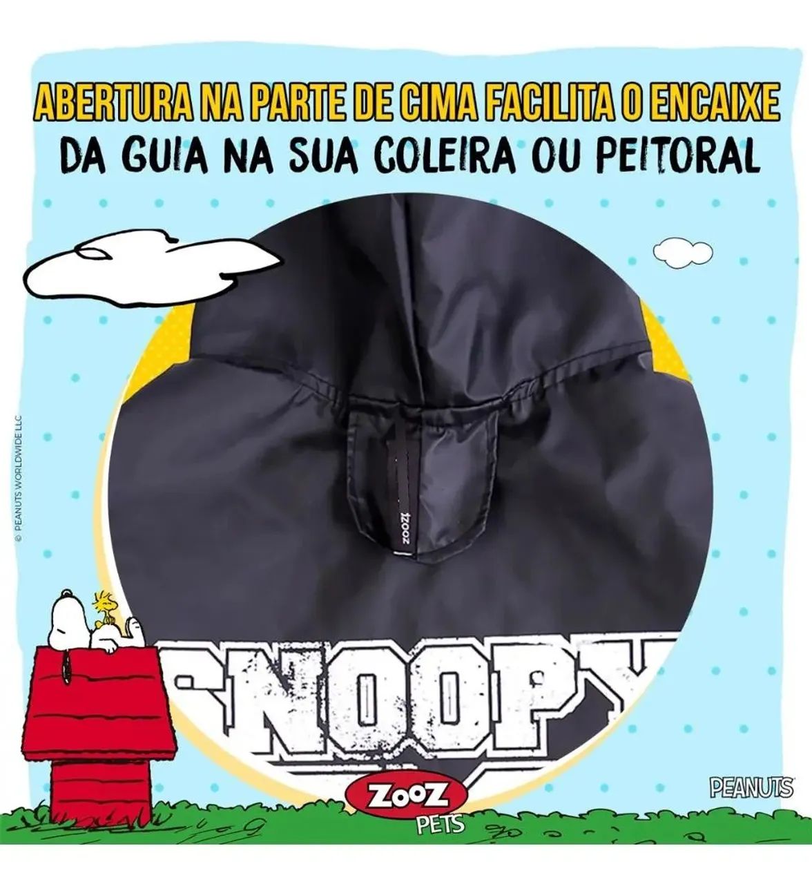 Capa de chuva canina Snoopy  - Foto 4