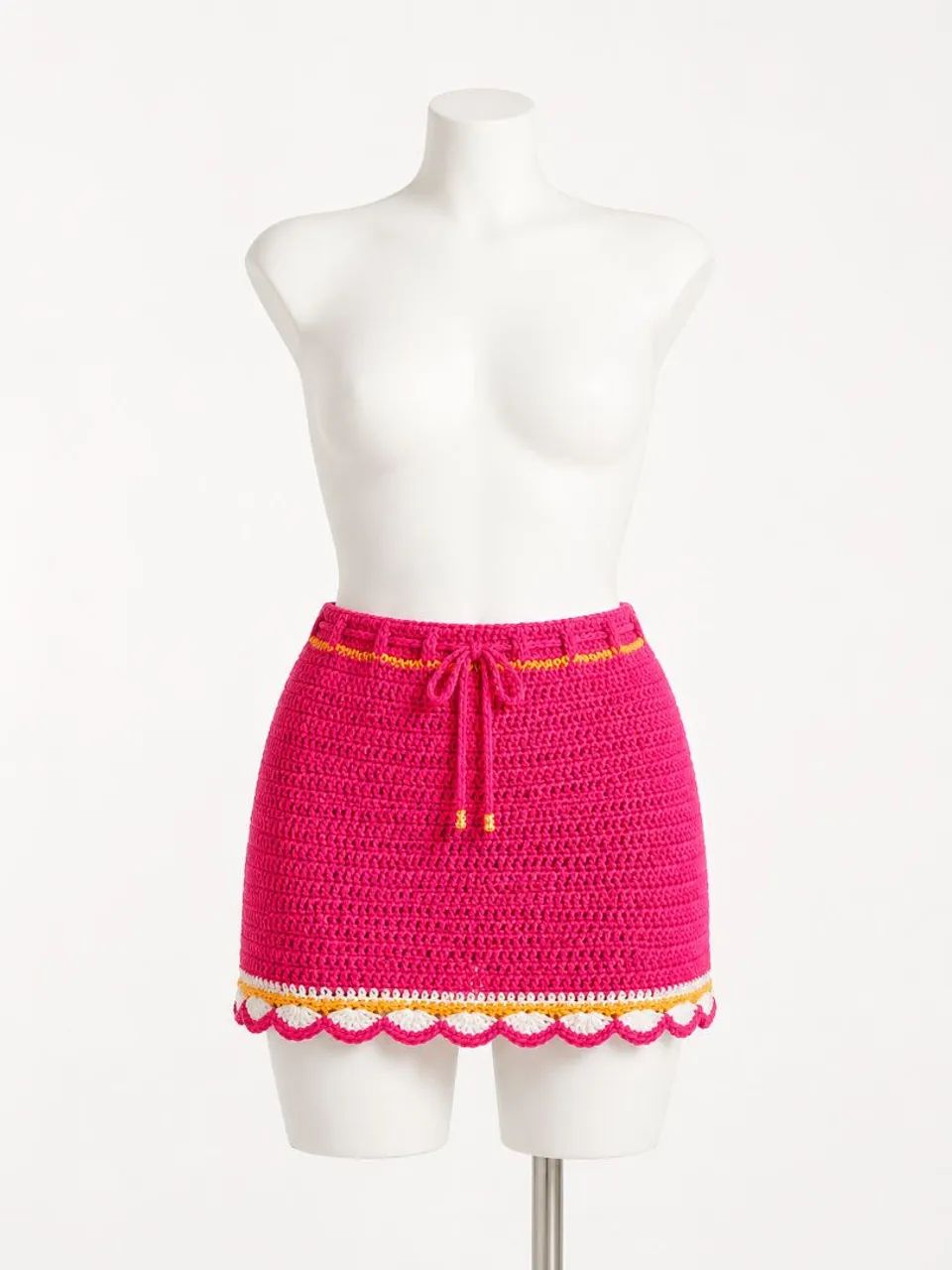 Saia de Crochê Rosa - Feita à Mão - Foto 2