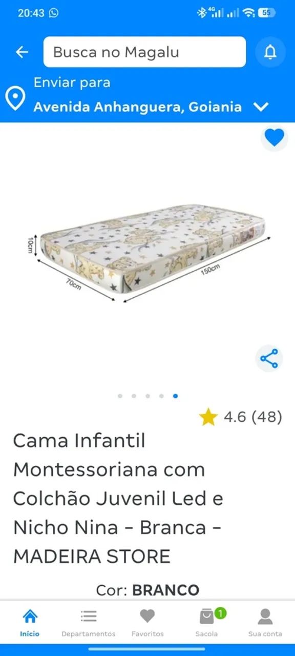 Cama Montessoriana com Led e  Nicho - Foto 5