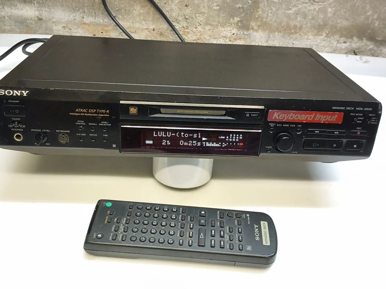 Mini disc deck Sony MDS je630 com controle 