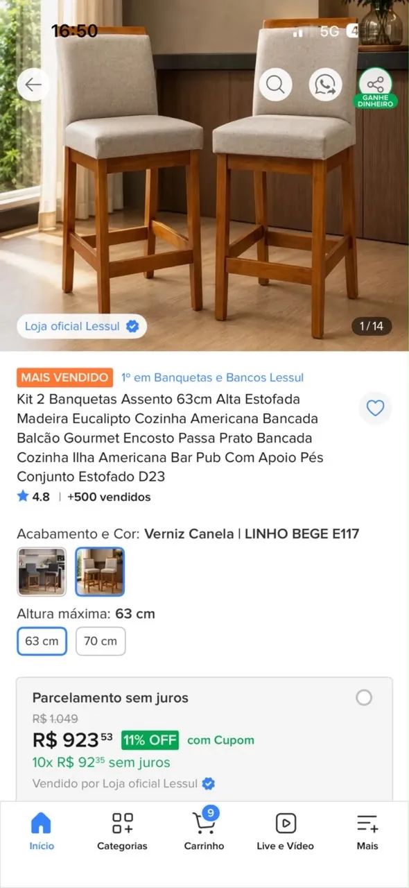 Banquetas para bancada  - Foto 2