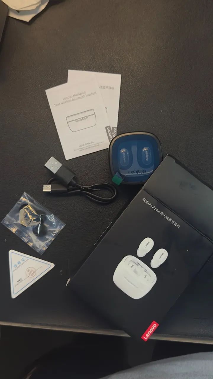 Fone Bluetooth Lenovo Thinkplus XT62 TWS - Preto - Foto 2