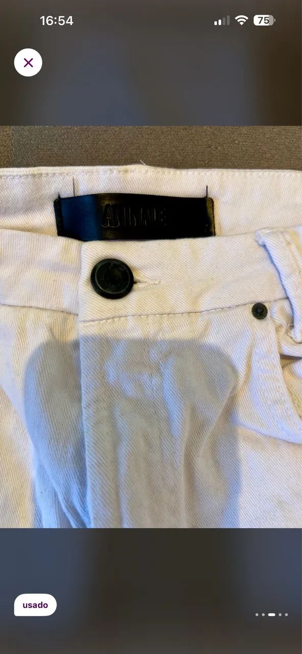 Calça jeans branca Animale TAM 42 - Foto 3