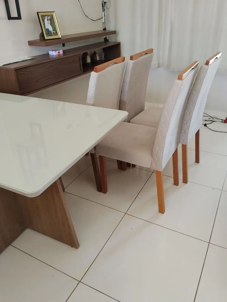 Mesa com tampo de vidro - Foto 4