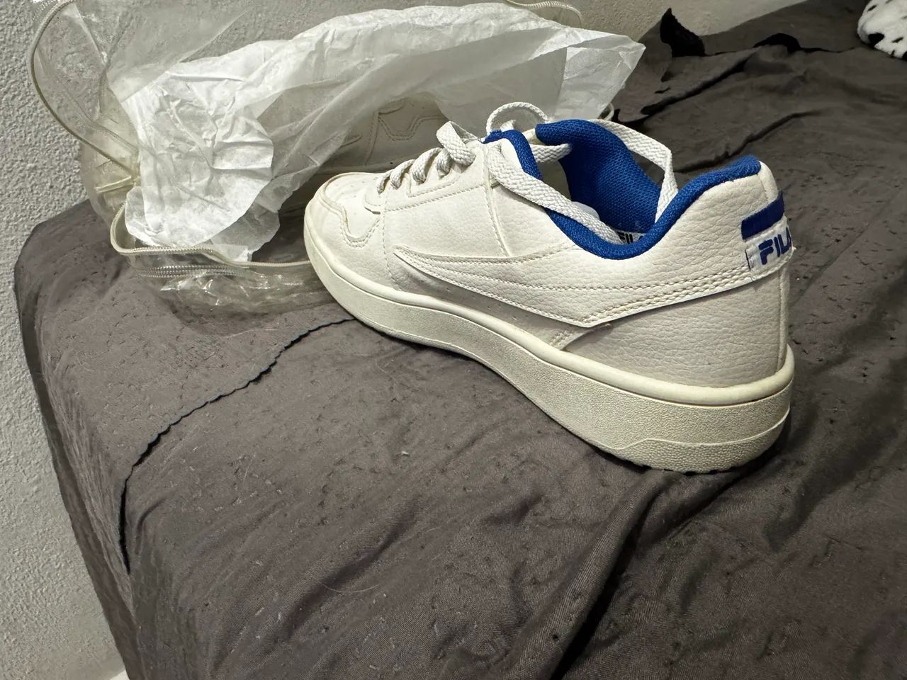 tênis fila acd classic branco e azul 38 - Foto 5
