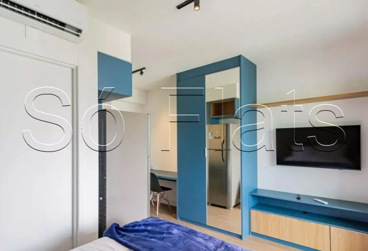 Studio mobiliado disponível para locação Brooklin 27m² próximo Metrô e Av. Santo Amaro. - Foto 2