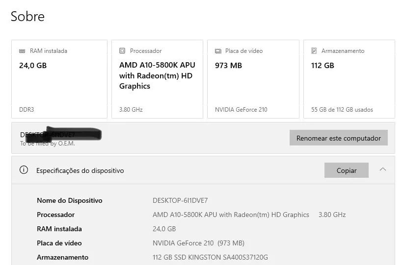 Kit Placa mãe  24 gb memória fonte e hd ssd funcionando  - Foto 4