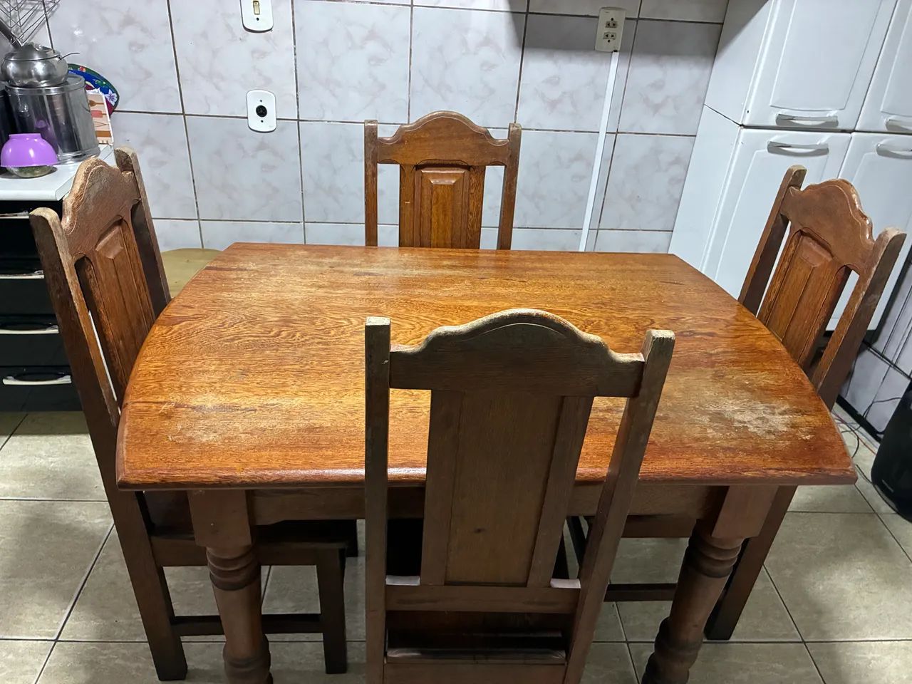 Mesa com cadeiras 4 lugares de Angelim  - Foto 4