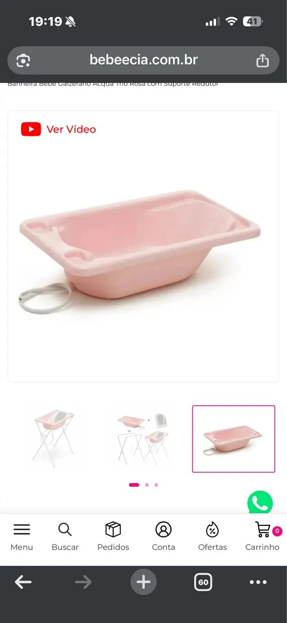 Banheira bebê galzerano Acqua